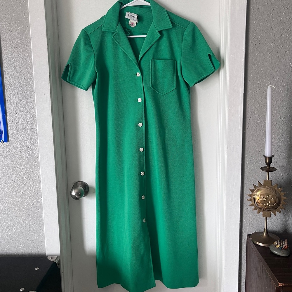 Vintage Union Made Dress 1960/70s Green